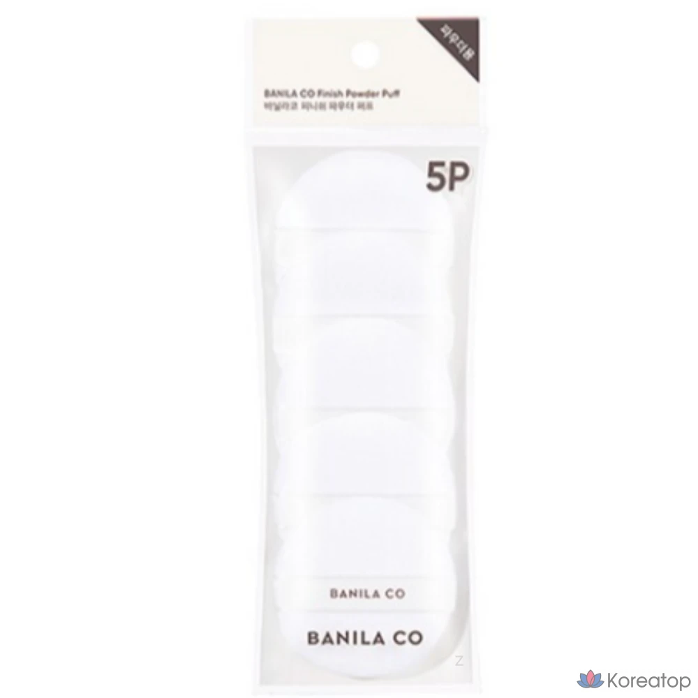 Пуховка для пудры BANILA CO Finish Powder Puff, оттенок White, 50 шт.