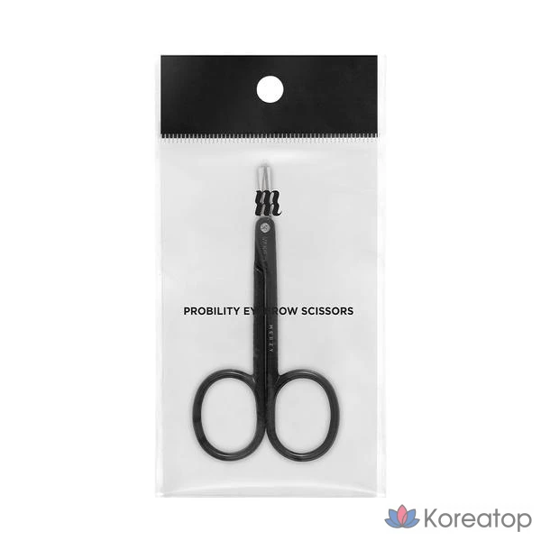 Ножницы для подравнивания бровей MERZY Probility, черные, 1 шт.