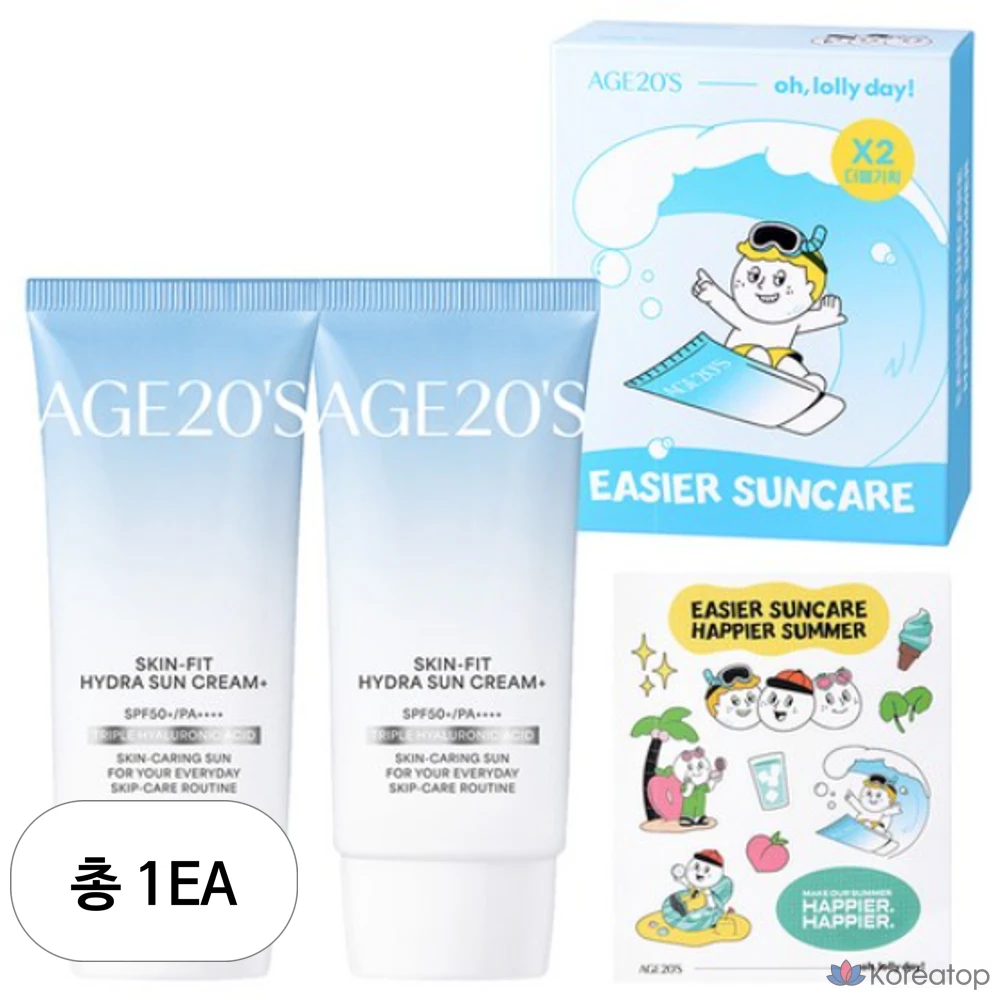 Возраст 2 года, Увлажняющий солнцезащитный крем Skin Fit Plus SPF50+ PA++++ 2p, 100 мл, 1 шт