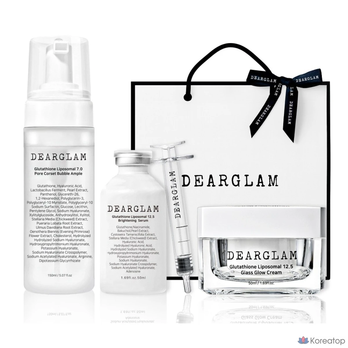 Набор для отбеливания зубов DEARGLAM Crystal Water Glow, 3 предмета, 1 комплект