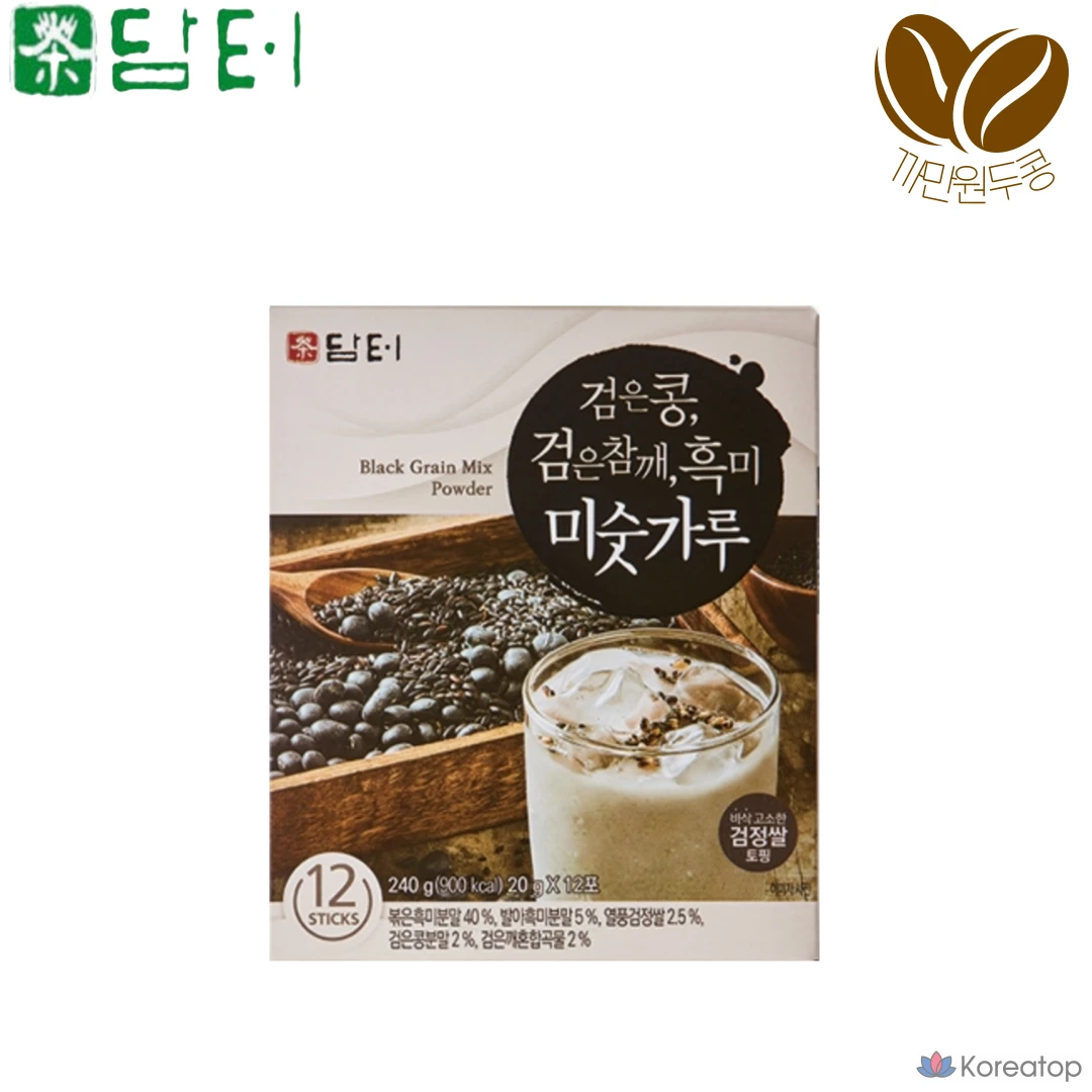 Порошок Damtuh Black Bean Black Sesame Black Rice Misutgaru, 240 г, 1 шт.