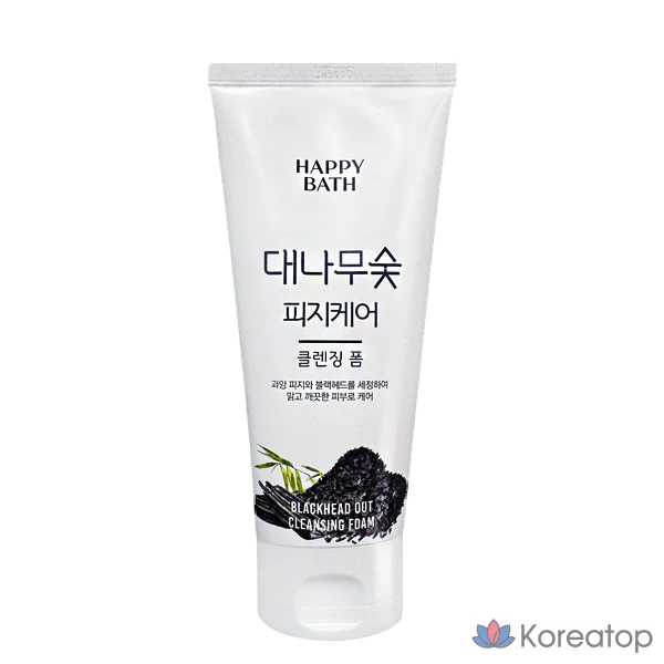 Пенка для умывания Happy Bath с бамбуковым углем, 200 г, 1 шт.