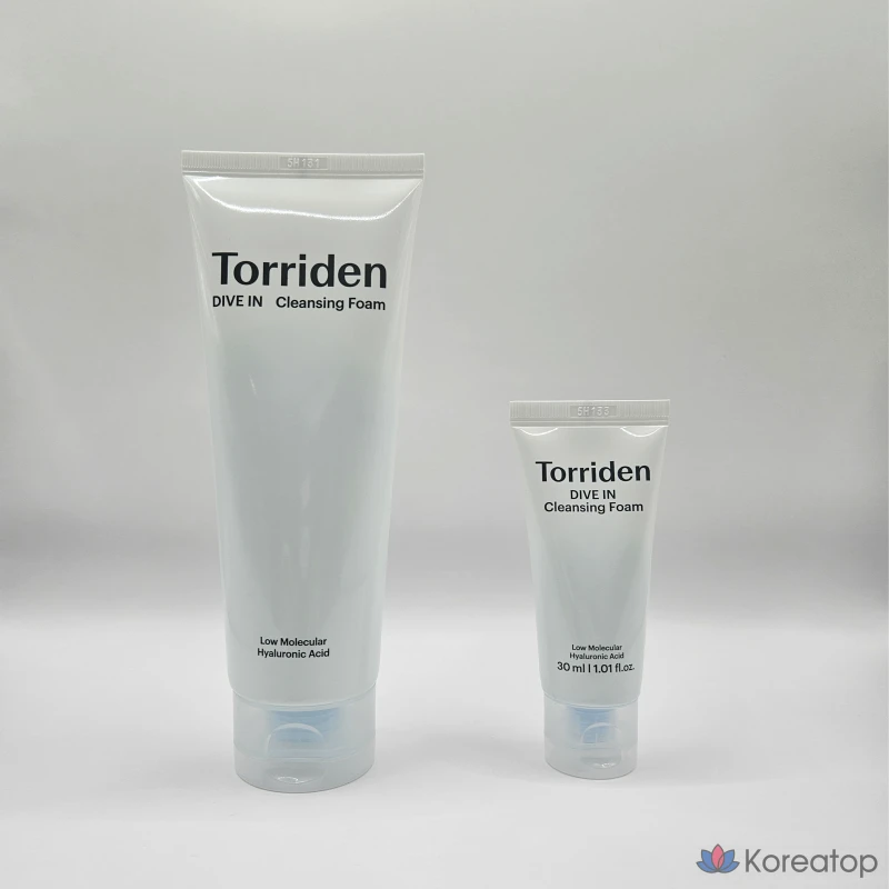 Очищающая пенка Torriden Dive-in с гиалуроновой кислотой, 150 мл, 30 мл, 1 шт., 180 мл