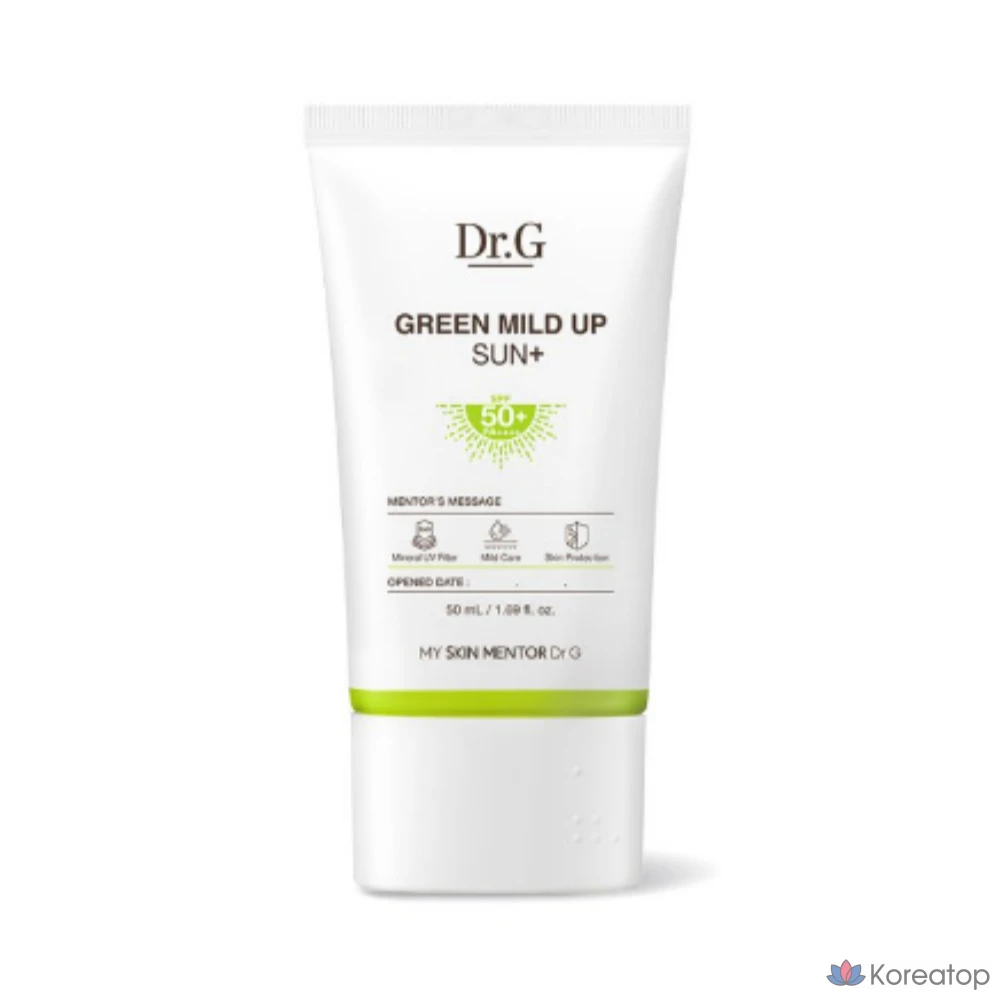 Солнцезащитный крем Dr. G Green Mild Up Sun Plus SPF50+ PA++++, 50 мл, 1 шт.