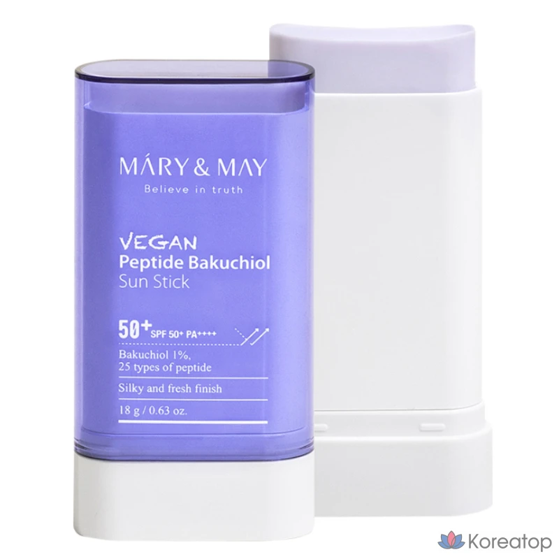 Солнцезащитный стик Mary&amp;May Peptide Bakuchiol Sun Stick SPF50+ PA++++, 1 шт.