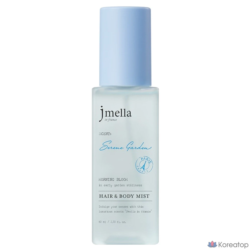 Парфюмированный спрей для волос и тела Jmella In France Serene Garden Perfume Hair &amp; Body Mist Floral Peony, 80 мл, 1 шт.