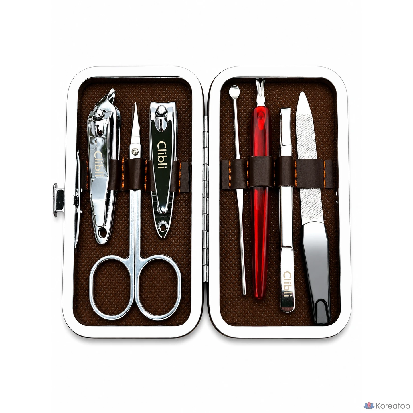 Набор для маникюра Three Seven Premium Manicure 6-piece Set, черный (футляр), 1 шт.