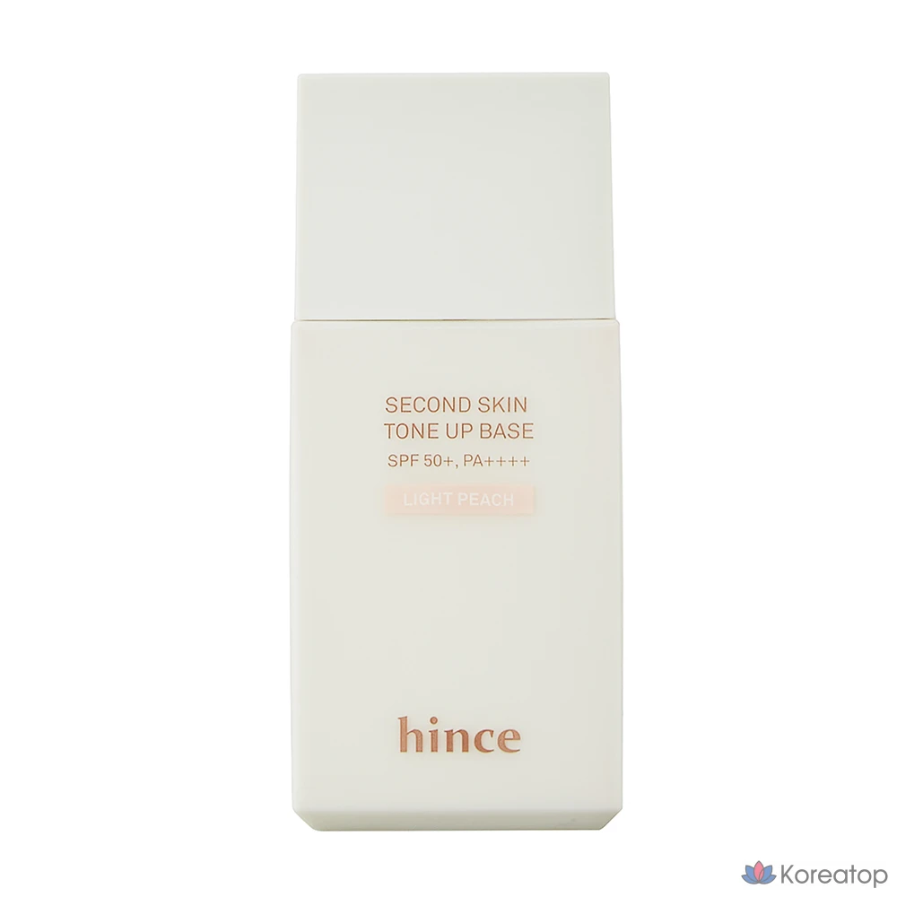 Тонер Hince Second Skin Tone-Up Base SPF 50+ PA++++, оттенок Light Peach, 35 мл, 1 шт.