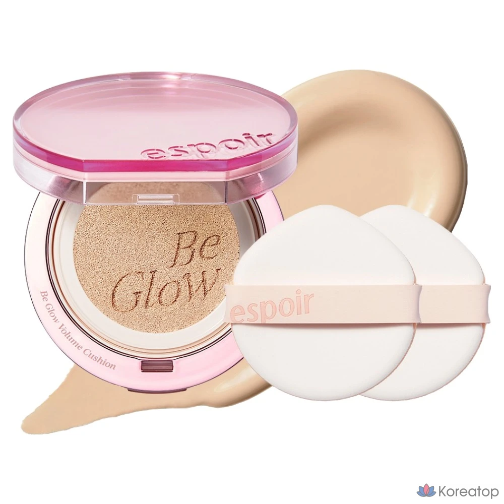 Тональная основа Espoir Bigelow Volume Cushion Foundation, 13 г + пуховка, набор из 2 частей, № 21 Слоновая кость, 1 шт