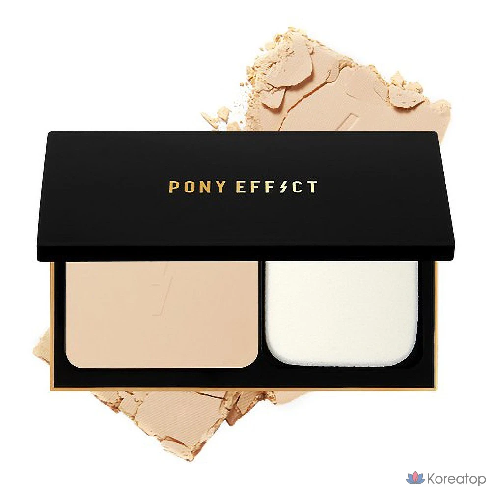 Пудра для лица Pony Effect Coverstay Skin Cover Powder Pact 10.5g, оттенок 002 Soft Beige, 1 шт.
