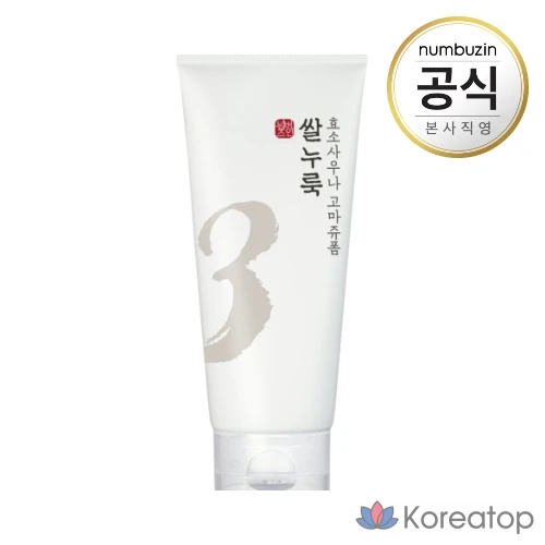 Очищающая пенка Numbuzin No.3 Rice Ferment Enzyme Sauna Gommage Cleansing Foam, 170 мл, 1 шт.