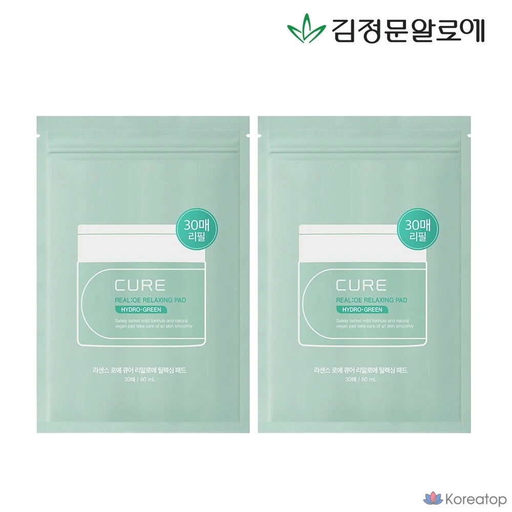 Пилинг-пэды KIM JEONG MOON Aloe Lacsence Roe Cure Real Aloe Relaxing Pad (Refill), 60 шт.