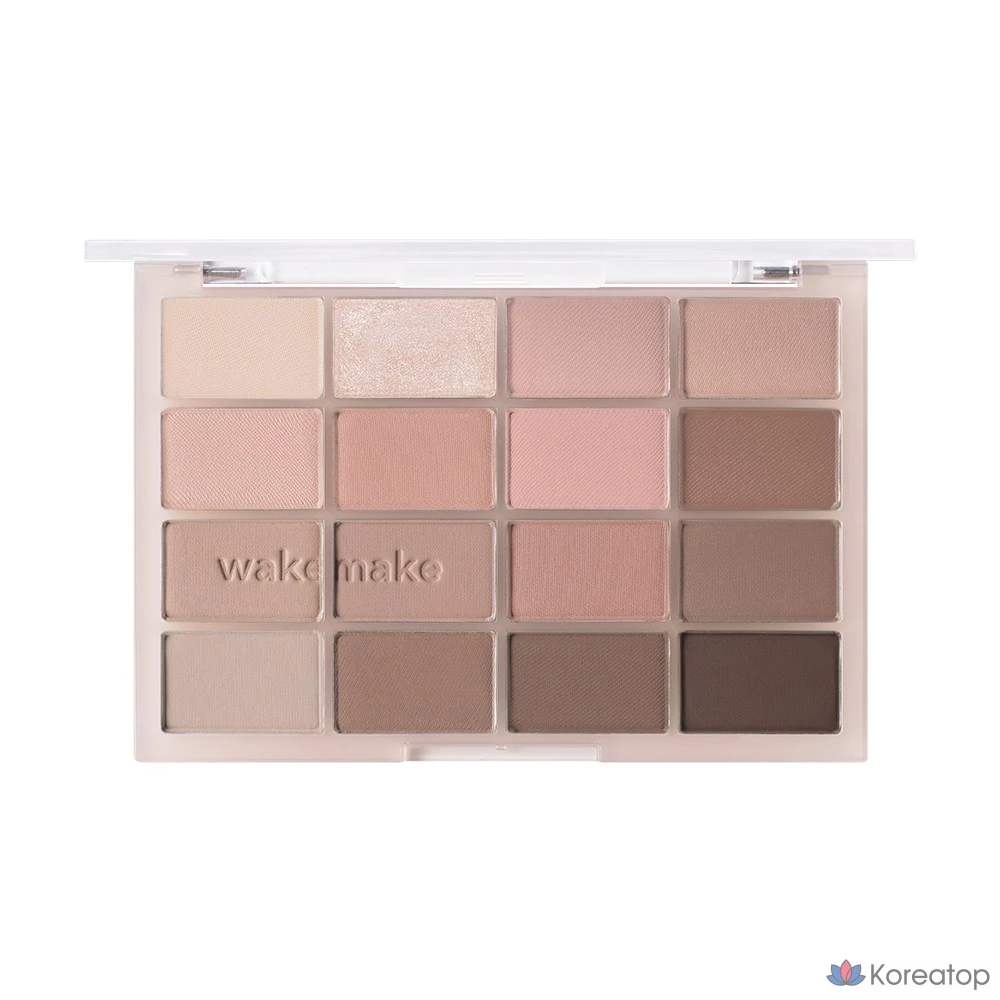 Палетка теней для век WAKEMAKE Soft Blurring Eye Palette, оттенок 30 Classy Nude Blurring, 16 оттенков, 1 шт.