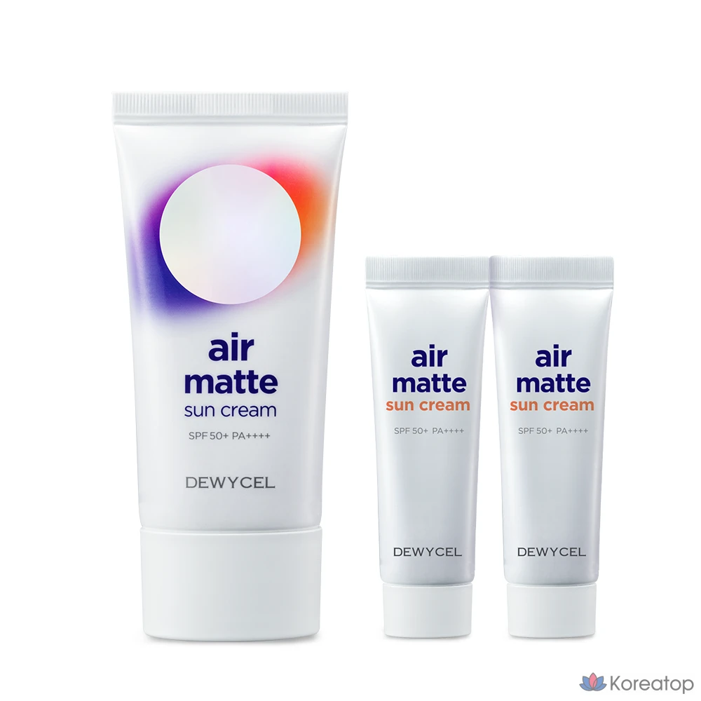 Солнцезащитный матирующий крем DEWYCEL Sweatproof Air Matte Sunscreen SPF50+ PA++++, 40 и 20 мл, 1 шт., 60 мл