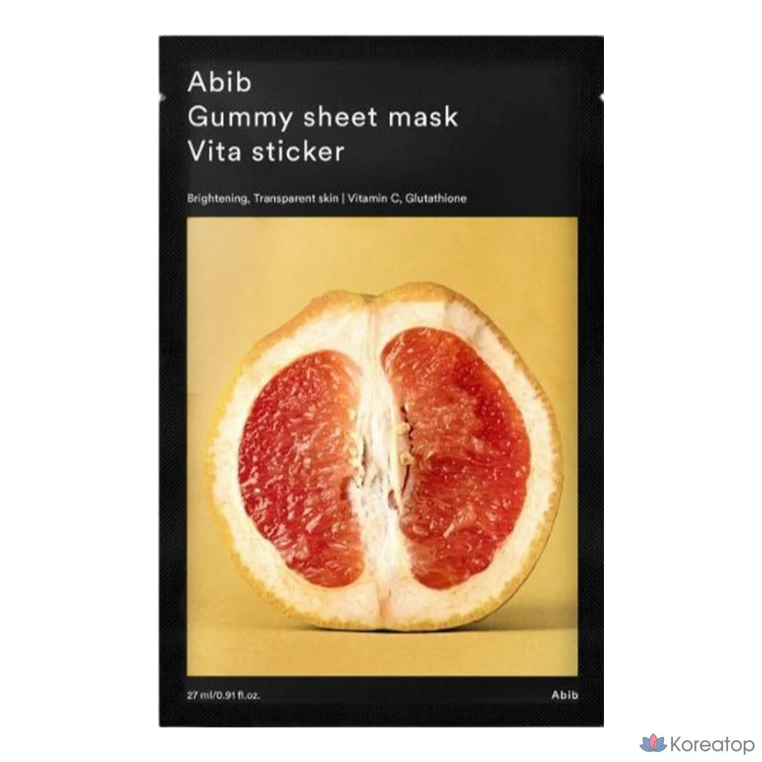 Маска-салфетка Abib Gum Mask Sheet Collagen Vita Sticker, 10 листов, 1 упаковка.