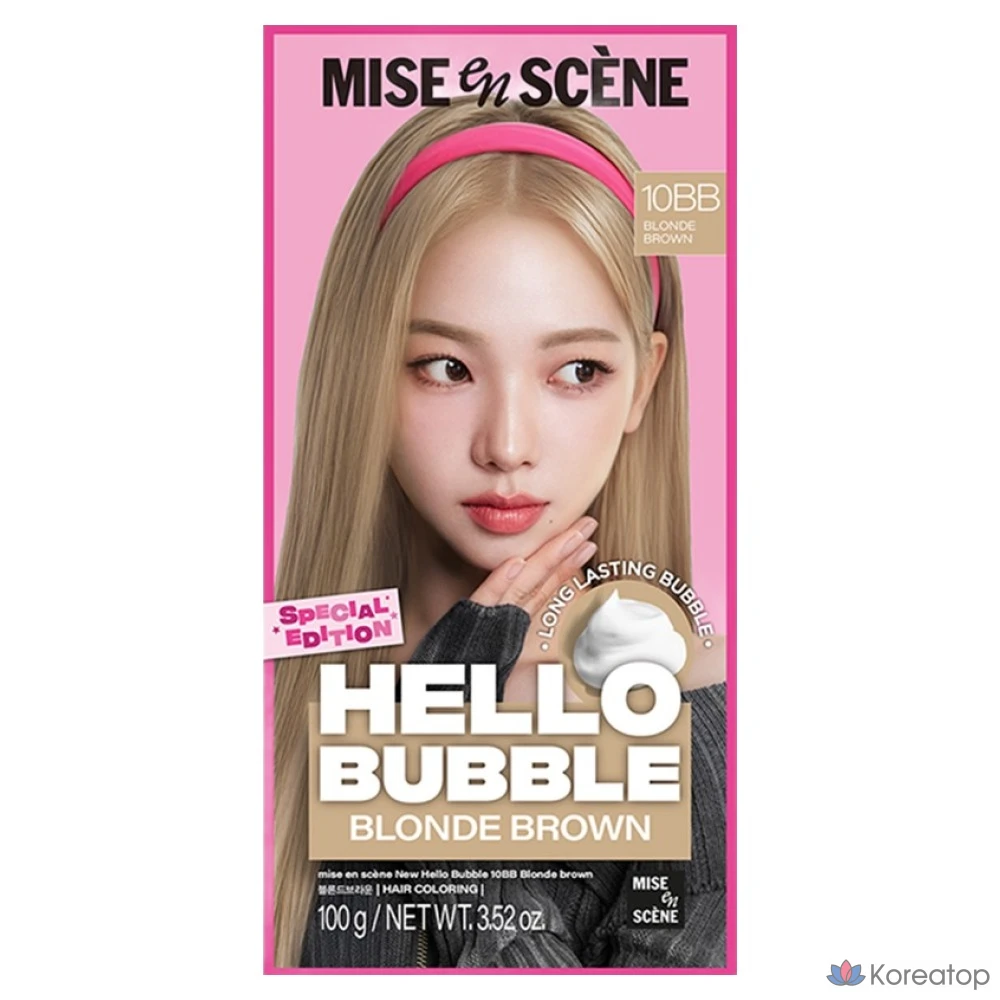 Краска для волос Mise en Scene Hello Bubble, оттенок 10BB Blonde Brown, 100 г, 1 шт.