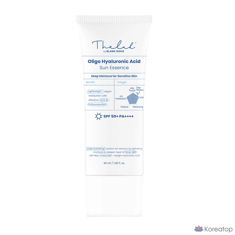 Солнцезащитная эссенция с гиалуроновой кислотой THE LAB by blanc doux Oligo SPF50+ PA++++, 40 мл, 1 шт.