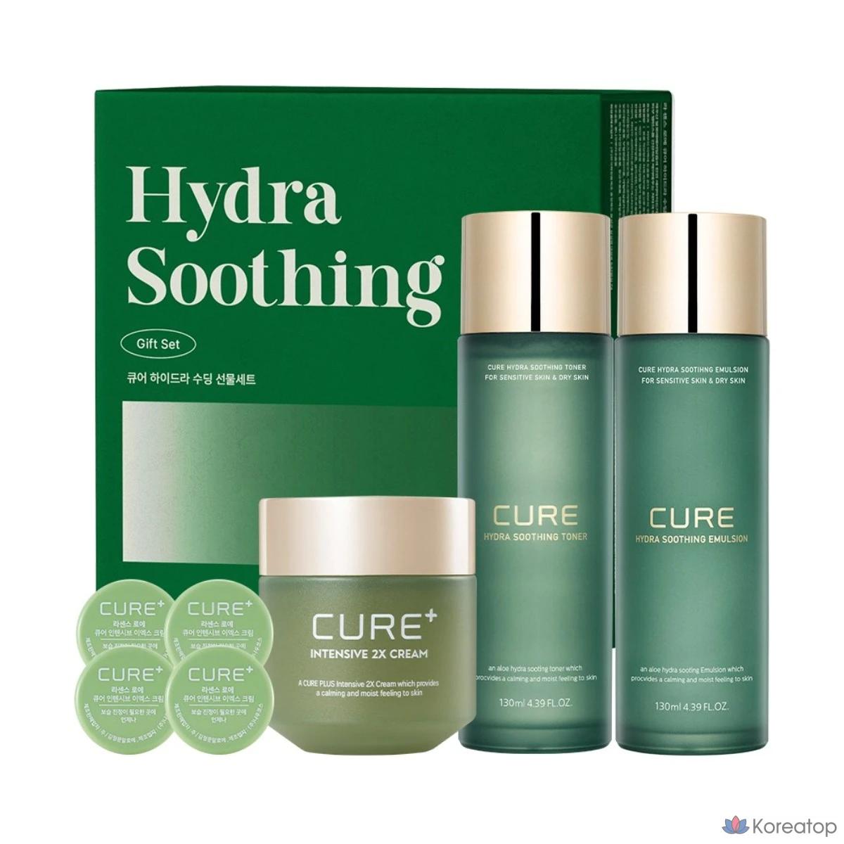 Kim Jeong-moon Aloe Cure Hydra Soothing Basic Care, 2 тоника x кремовая эмульсия, 1 комплект