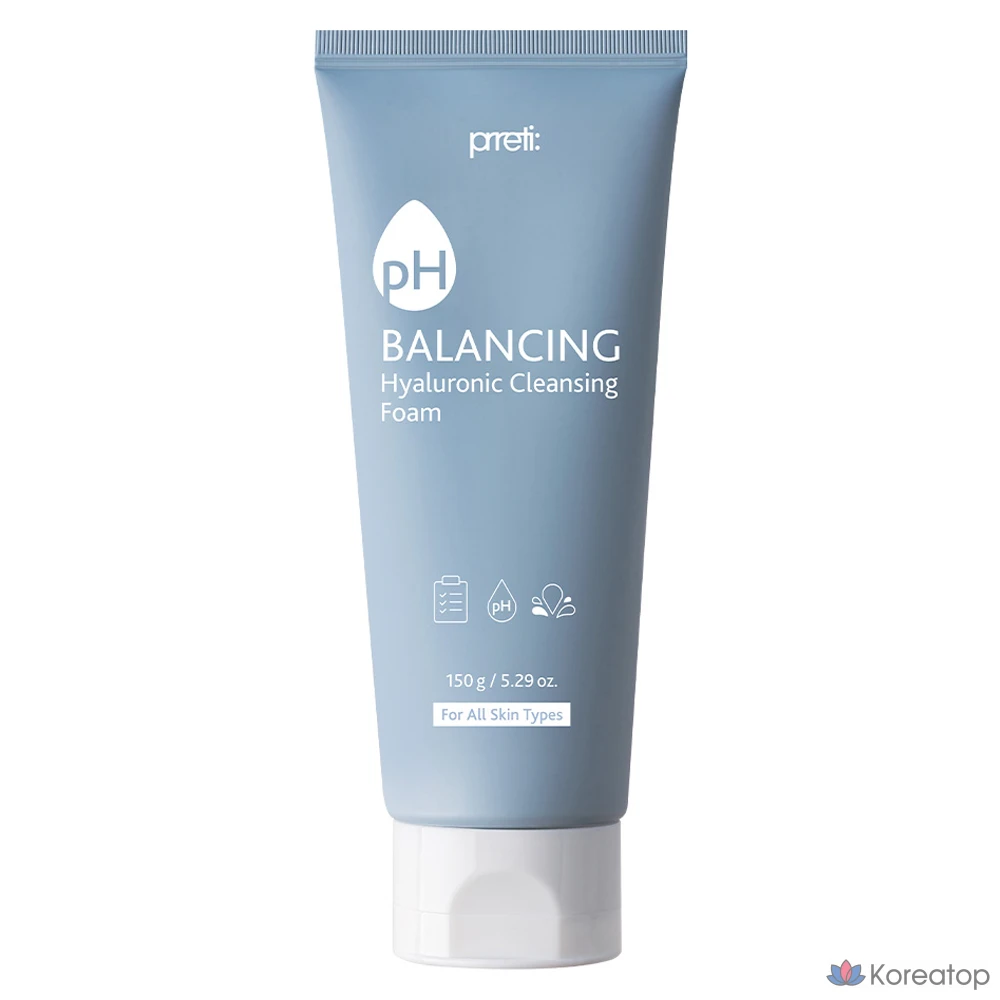Очищающая пенка Prreti Mildly Acidic с гиалуроновой кислотой, 150 г, 1 шт.
