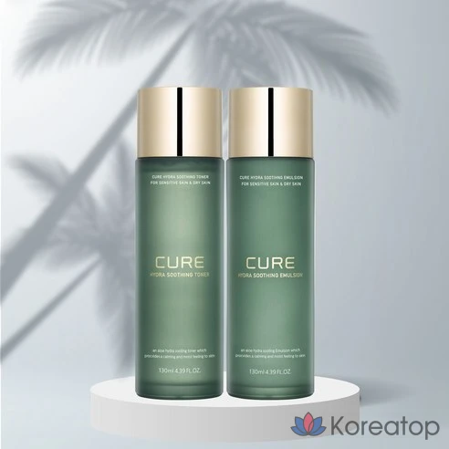 Набор корейской косметики Kim Jeong-moon Aloe Cure Hydra: Успокаивающая эмульсия 130 мл и Тонер 130 мл