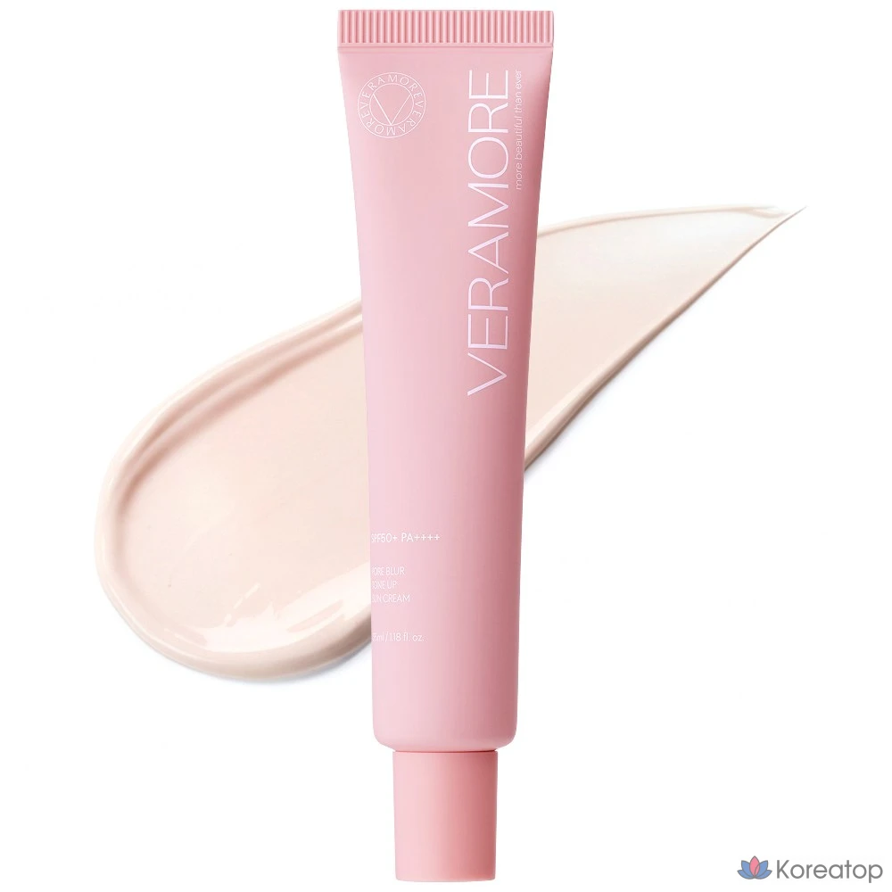 Солнцезащитный крем VERAMORE Pore Primer Tone Up Mineral Sun Cream, оттенок Pink, 1 шт.