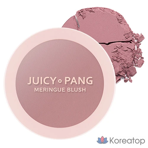 Румяна A'Pieu Juicy Pang Meringue Pact Blusher 5.2g, BE02, со вкусом сушеной сливы и меренги, 1 шт.