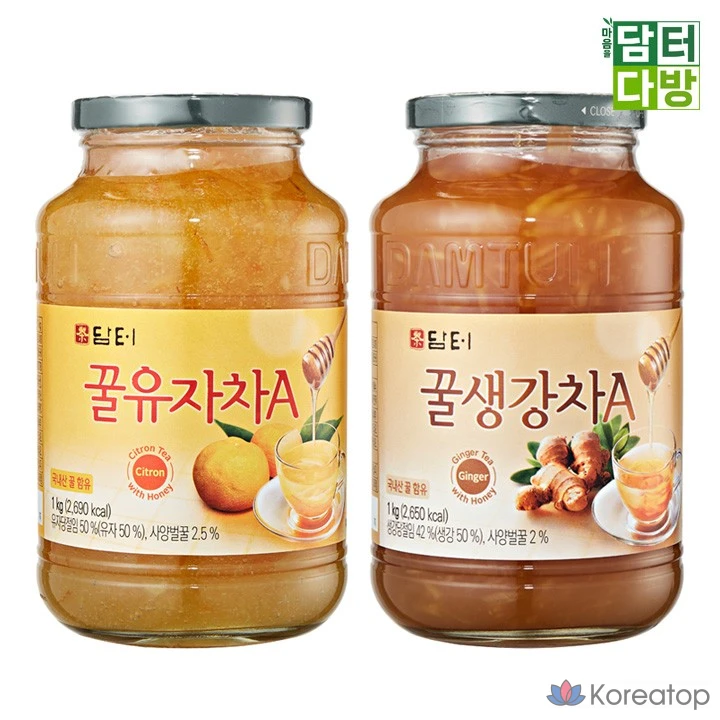 Чайный напиток Damtuh Honey Citron Tea A & Honey Ginger Tea A, 1 кг, 1 шт.