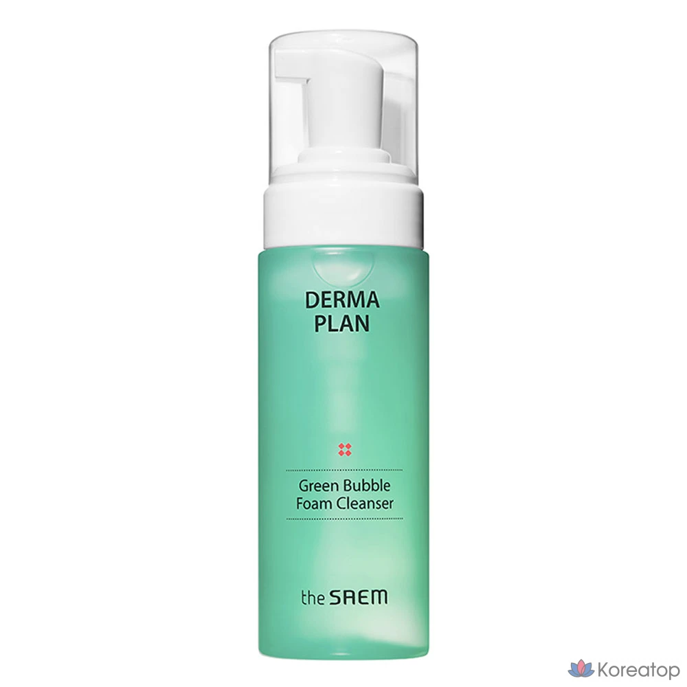 Очищающая пенка для лица The Saem Derma Plan Green Bubble Foam Cleanser, 150 мл, 1 шт.