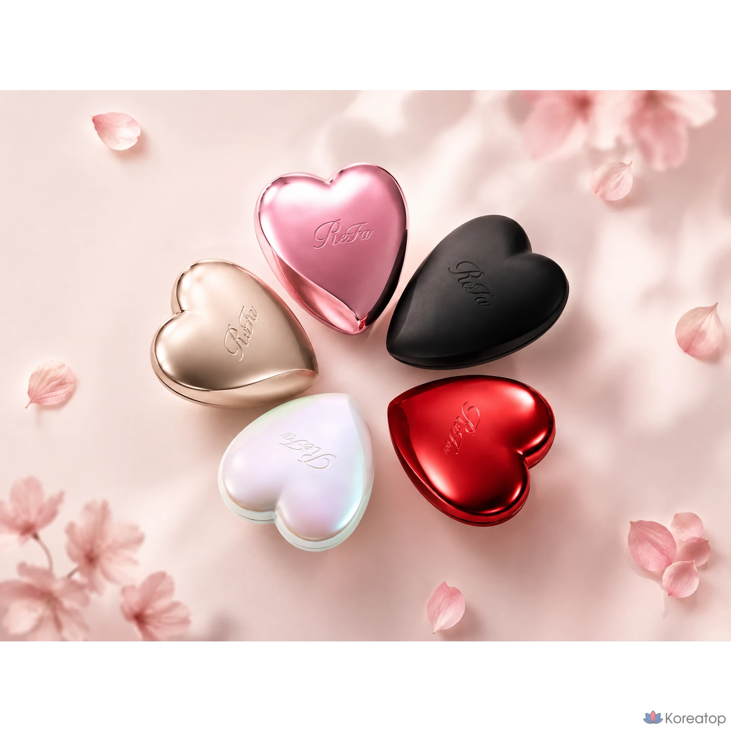 Расческа для волос ReFa Heart Brush, оттенок Shine Red, 1 шт.