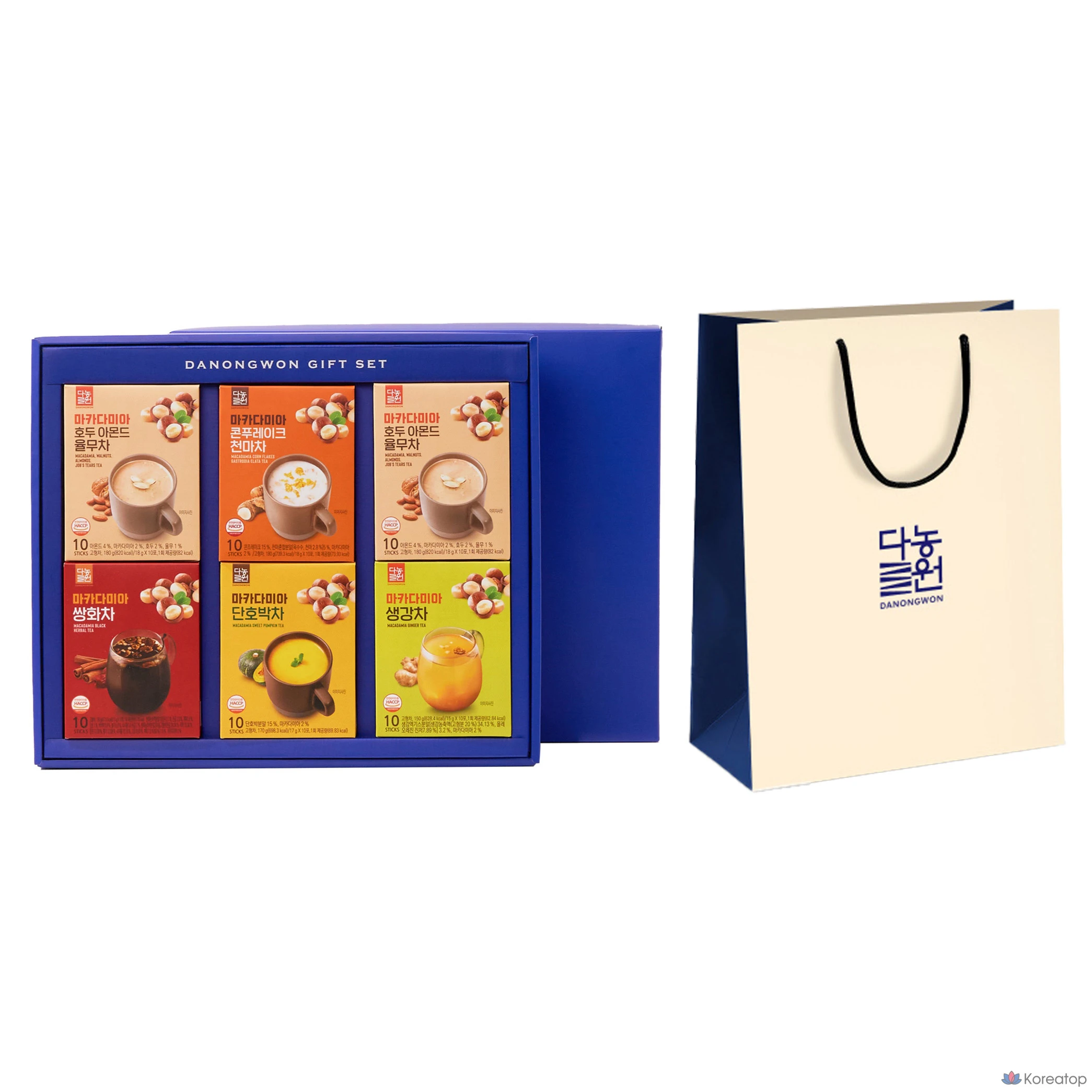 Набор для ухода Danongwon Powder Tea No.1 + Shopping Bag Set, 6 шт.