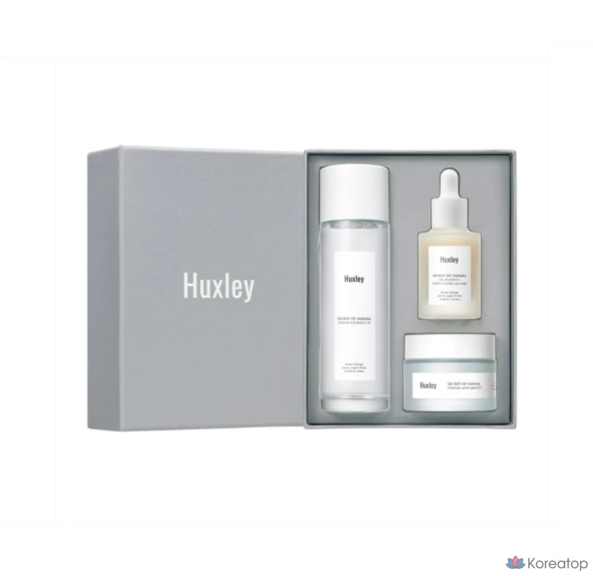 Набор средств по уходу за кожей Huxley: тоник 120 мл + масляная эссенция 30 мл + крем 50 мл, 1 комплект.