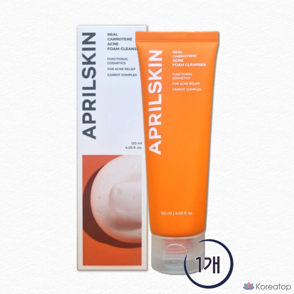 Пенка для умывания APRILSKIN Real Carotin Acne Foam Cleanser, 120 мл, 1 шт.