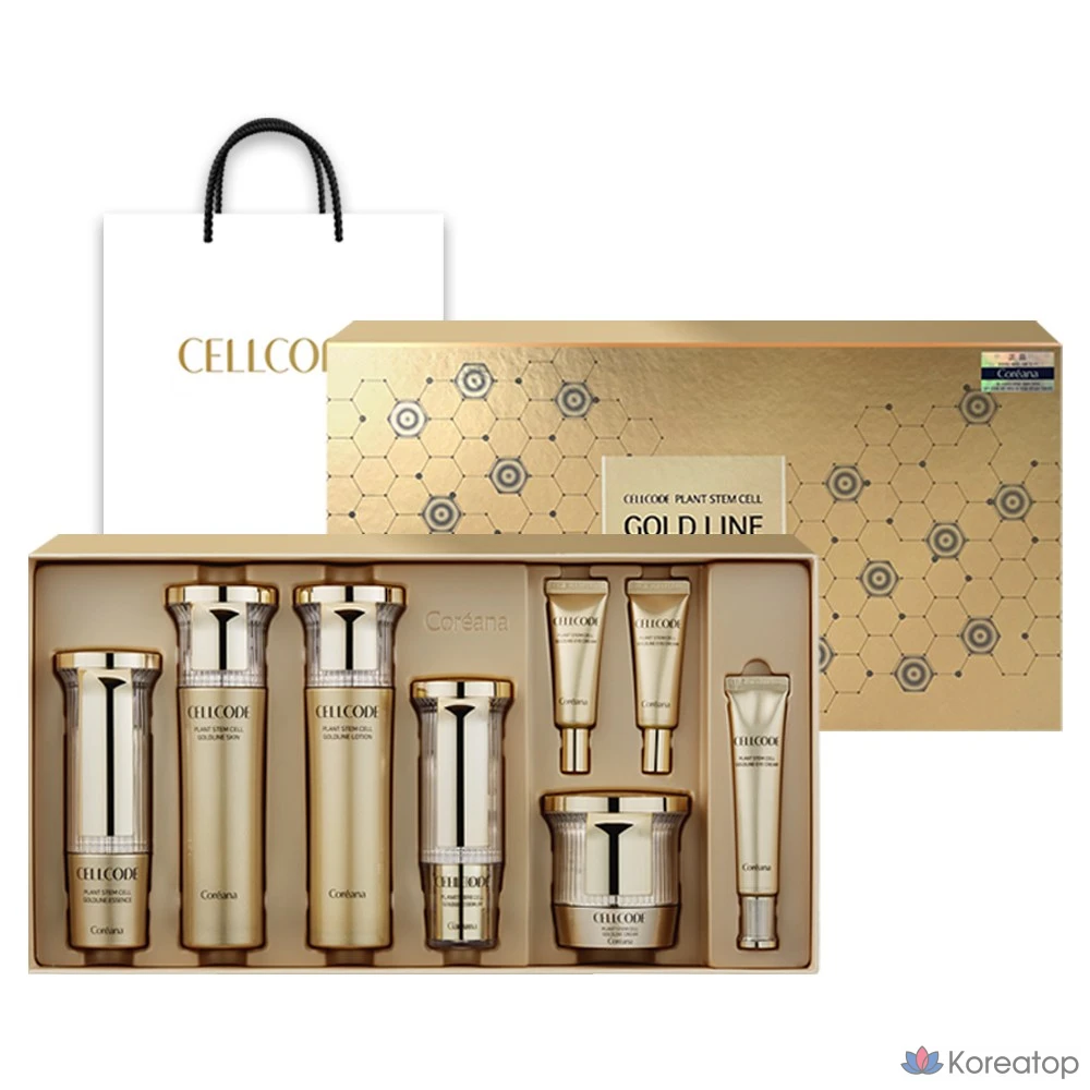Набор Coreana Cellcode Gold Line из 8 предметов с фирменной сумкой, 1 комплект