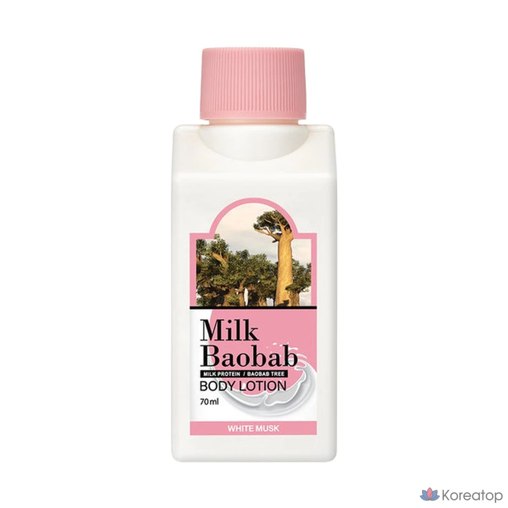 Лосьон для тела Milk Baobab White Musk Travel, 70 мл, 1 шт.