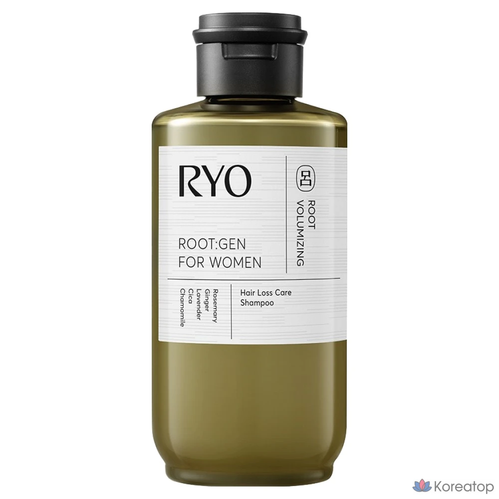 Шампунь Ryeo Rootgen для женщин для ухода за волосами при выпадении волос, с ароматом бергамота и лаванды, 242 мл, 1 шт.
