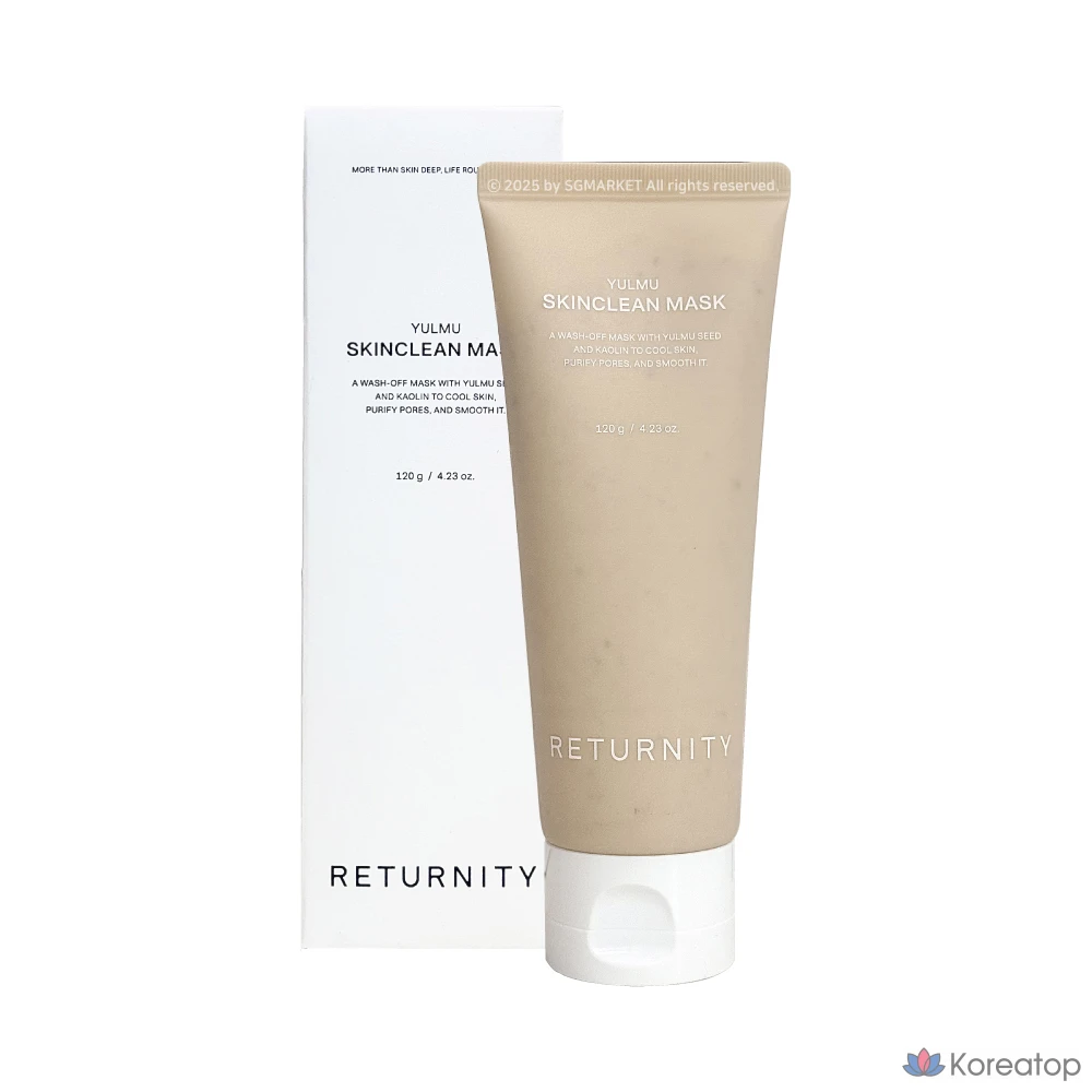 Набор для очищения кожи RETURNITY Yulmu Pack Skin Clean Mask Pack 120 г, Yulmu Pack 120 г + силиконовая кисточка.
