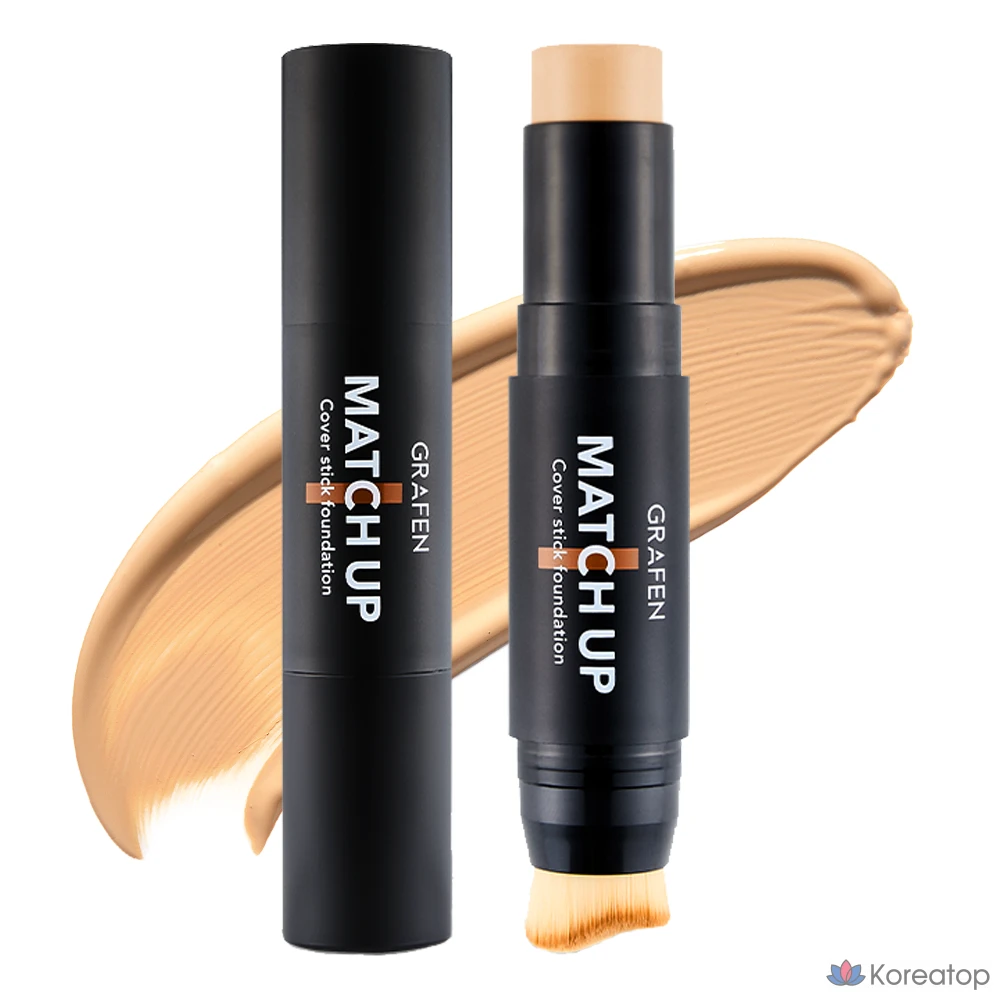 Тональный крем-стик GRAFEN Match Up Cover Stick Foundation SPF50+ PA++++ 12 г, № 21, светло-бежевый, 1 шт.