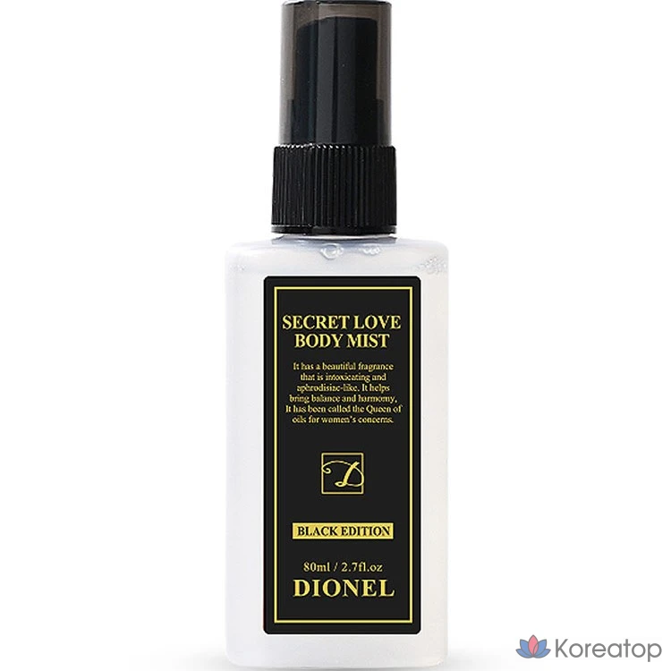 Мист для тела Bouquet Garni Dionel Secret Love Black Edition, 80 мл, 1 шт.