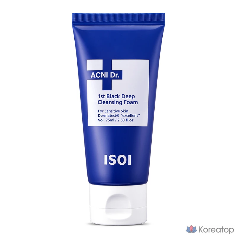 Очищающая пенка для лица Isoi Acni Doctor First Black Deep Cleansing Foam, 75 мл, 1 шт.
