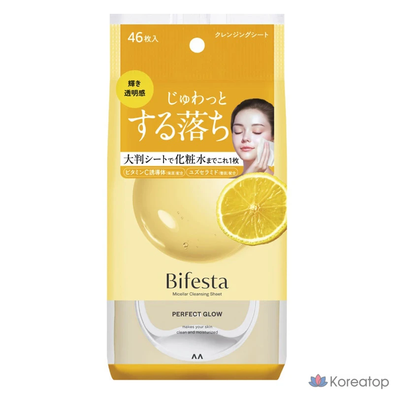 Очищающие мицеллярные салфетки Bifesta Perfect Glow, 1 шт.