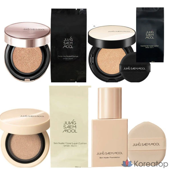 Jung Saem Mool Skin Nuder Coverlayer Cushion / Essential Skin Nuder Cushion / Masterclass Radiant Cushion / Foundation, 1 Foundation - Enlight