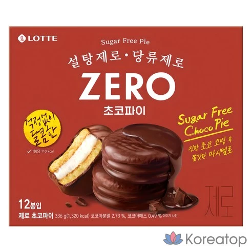 Шоколадные пирожные Lotte Zero Choco Pie, 336 г