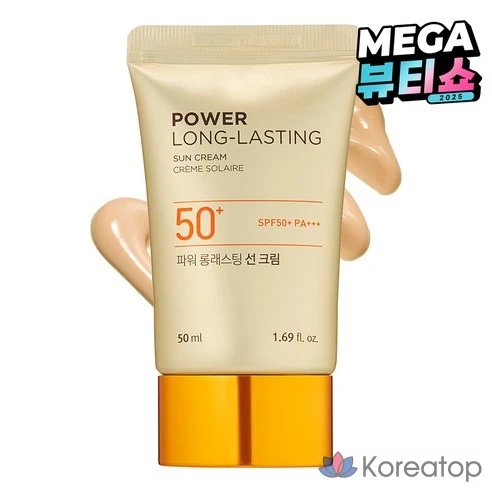 Мощный долговременный солнечный крем для кожи The Face Shop Power Long-Lasting Sun Cream, 50 мл
