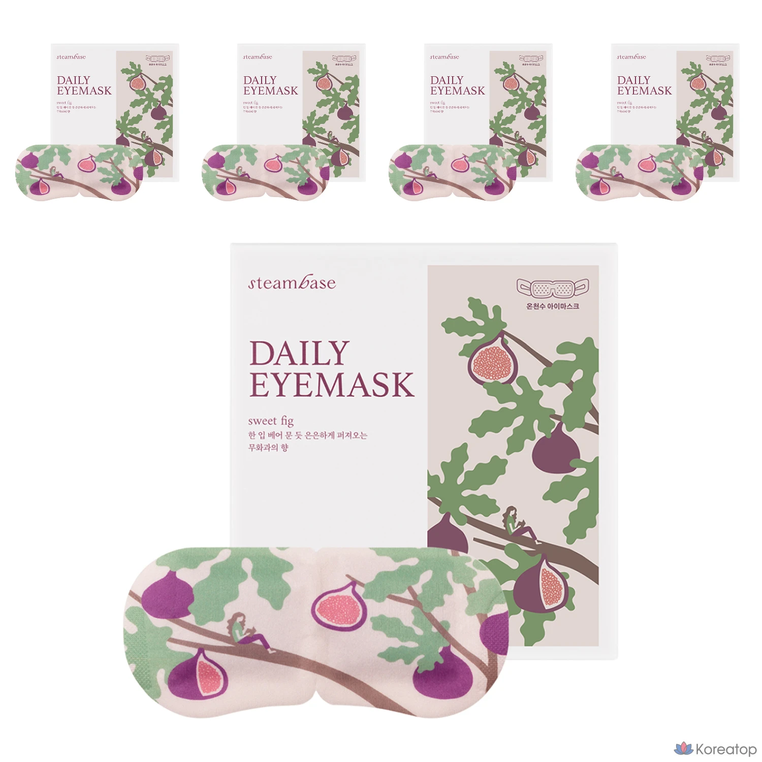 Маска для глаз с экстрактом фигового дерева, 5 штук, упаковка из 5 штук.