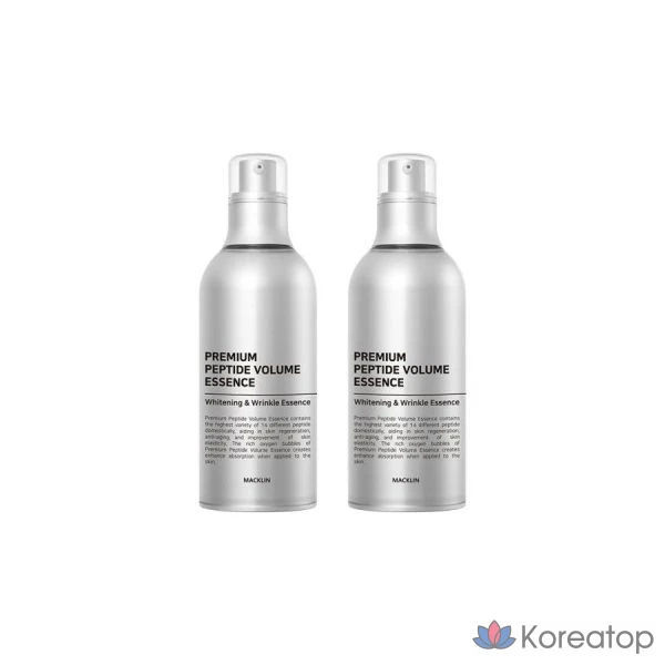 Macklin Premium Peptide Volume Essence 100ml + Borphyrin Wrinkle Lifting 100ml
