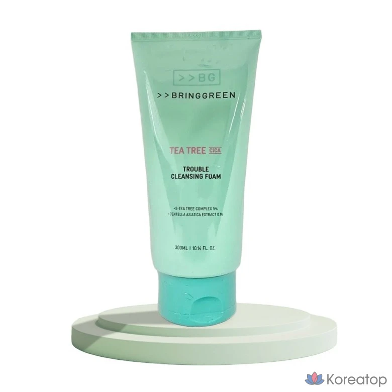 Очищающая пенка для лица Bring Green Tea Tree Cica Trouble, 300 мл, 1 шт.