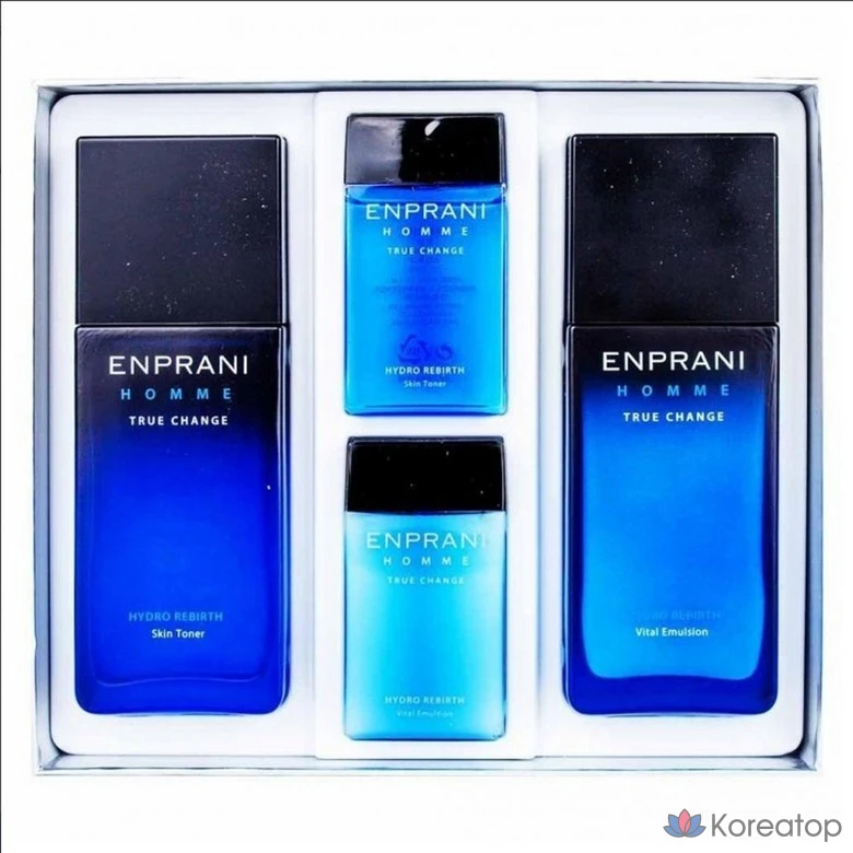 Набор Enprani Homme Hydro Reverse из 2 предметов для мужской косметики и ухода за кожей.