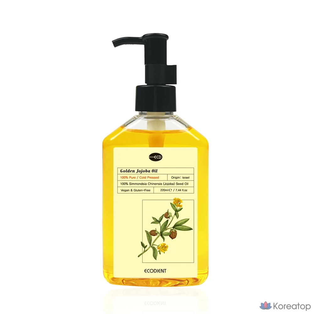 Ecodiant 100% чистое золотое масло жожоба, 1 шт., 220 мл