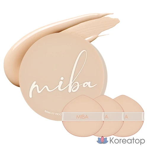 Тональный крем MIBA Nano Fit Proof Cushion Foundation, 20 г, № 23, натуральный бежевый, 1 шт.