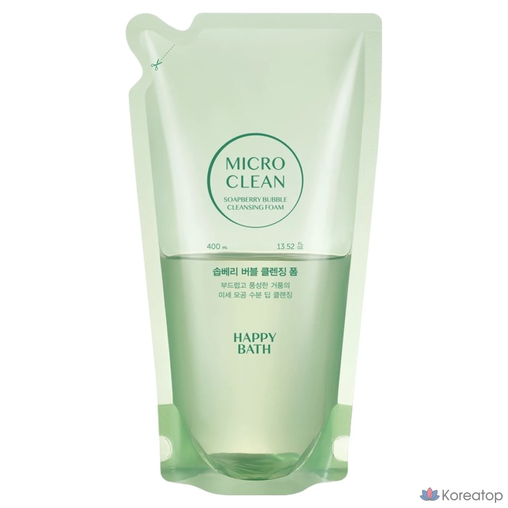 Сменный блок пены для умывания Happy Bath Micro Clean Soapberry Bubble, 1 шт., 400 мл.